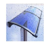 Grand pare-soleil pour terrasse avec évier, courbé Protection UV/eau/pluie/neige pour portes et vérandas, 90 x 380 cm