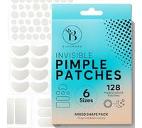 Grand Patch Anti-Bouton Hydrocolloïde - Invisible - 6 Tailles - x128 | Formes Variées Rondes, Ovales et Rectangulaires, Résultats Visibles en 6 à 8 Heures, sans Irritation - 128 Pièces