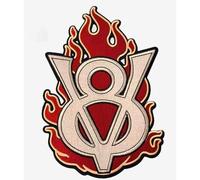 Grand Patch Dorsal V8 - Hot Rod & Flammes 29.5x20.5cm