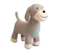 Grand peluche siège d?appoint chien cocker gris clair et bleu TU