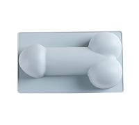 Grand Pénis Cube de glace en silicone gâteau au chocolat Fondant Plateau Savon cuisson Moule 27.5x16.5x7.5cm (Bleu)