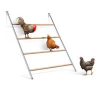 IDMarket - Grand perchoir pour Poules 4 Niveaux en Bois Compatible enclos