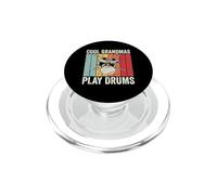 Grand-père Batteur, Grands-mères Cool Jouent de la Batterie, Batterie Vintage PopSockets PopGrip pour MagSafe