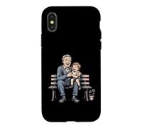 Grand-père Grandson Banc Vintage Vector Art Coque pour iPhone X/XS