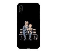 Grand-père Grandson Banc Vintage Vector Art Coque pour iPhone XS Max