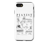 Grand Piano à Queue de Piano Ancien Verni Vintage Coque pour iPhone SE (2020) / 7/8