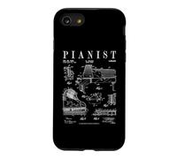 Grand Piano à Queue de Piano Ancien Verni Vintage Coque pour iPhone SE (2020) / 7/8
