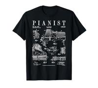 Grand Piano à Queue de Piano Ancien Verni Vintage T-Shirt