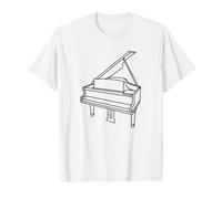 Grand Piano Esquisse Pianiste Clavier T-Shirt Graphique avec Valeur