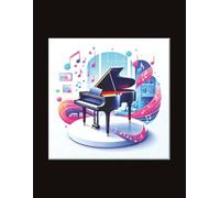 Grand Piano with Music Notes MUSICAL Theme Notebook: 8.5 x 11 Blank Lined Journal - Great Gift for Music Lovers, Birthdays or School - Dream Book