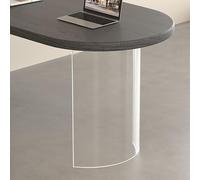 Grand Pied de Table Acrylique en Arche, Base Structurale 500x720mm pour Îlot Cuisine Lourds, Table de Conférence, Bureau Studio, Pieds de Meubles Modernes à Monter Soi-même(Clear)