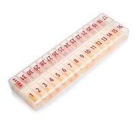 Grand pilulier mensuel 32 compartiments - 30 jours 1 x pilulier quotidien, grand compartiment à médicaments, plastique sans BPA, couvercle amovible pour un chargement facile des médicaments, vitamines