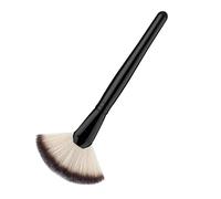 Grand pinceau éventail pour le visage - Pinceau de maquillage doux et dense en forme d'éventail - Brosse de maquillage professionnelle pour femmes et filles