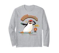 Grand Pingouin de Madagascar Attrape Beaucoup de Vent Manche Longue