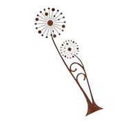 Grand piquet de jardin en forme de pissenlits en fer antique facile à installer pour une utilisation en extérieur