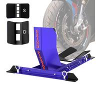 GRAND PITSTOP Cale de roue universelle pour Crusier, Sports et Dirt Bikes, support de moto robuste pour remorque, entièrement réglable, amovible, cale de roue pliable. (taille des pneus de 33 cm à 66