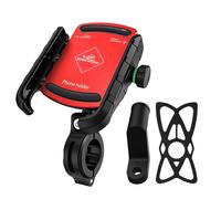 GRAND PITSTOP Motorcycle Phone Mount Aluminium Handlebar/Rear-View Mirror Bike Cellphone Holder Sturdy for Iphone Samsung Google Nokia 3.5-6.8 inch Other Smartphones (Red)
