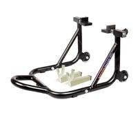 GRAND PITSTOP Motorcycle Stand, Paddock Lift Stand for Rear Wheel with Fork & Swingarm Spool,Weight capicity 990Lbs & 450 Kg's, Dismantable Stand, for Yamaha Honda Kawasaki Suzuki Motorcycles, Black