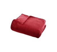Atmosphera Plaid en flanelle 130 x 180 cm Rouge