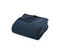 Atmosphera - Plaid uni en Flanelle - Bleu égéen 180x230 cm