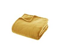 Atmosphera – Couverture en flanelle – Ocre – 180 x 230 cm