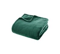 Atmosphera Plaid en flanelle vert 180 x 230 cm