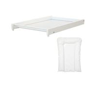 AT4 - Grand plan à langer en bois amovible avec matelas ESSENTIEL Blanc