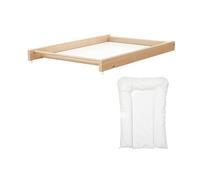 - Grand plan à langer en bois amovible avec matelas ESSENTIEL