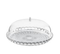Grand Plat À Gâteau En Acrylique Transparent Avec Cloche 36 Cm