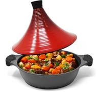 Grand Plat À Tajine En Aluminium - Plat À Tajine Marocain Antiadhésif De 28 Cm Pour Une Cuisson Lente, Savoureuse Et Tendre - Ta
