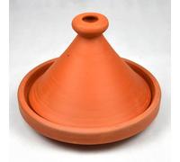 Grand plat à tajine marocain en terre cuite, non émaillé, diamètre 35 cm, pour 6 à 8 personnes, original du Maroc