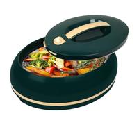 Grand plat de transport isotherme ovale élégant - Couvercle ouvert à une main - 3,15 l - Réchauffeur/refroidisseur de luxe - Bol de service thermique pour buffet/fête - Récipient pour aliments chauds