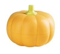 Grand plateau à goûter en forme de citrouille avec couvercle, bol à collation en citrouille, récipient de fête, récipient de service double couche avec 3 compartiments séparés, décorations d'Halloween