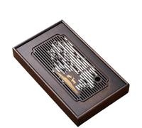 Grand plateau à thé rectangulaire en bois pour le rangement, plusieurs options de taille, décoration d'intérieur élégante, parfait pour recevoir des repas ou manger