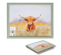 Grand plateau avec coussin en forme de vache Highland - Plateau avec coussin de pouf - Coussin rembourré pour ordinateur portable - Pour adulte Great British Home