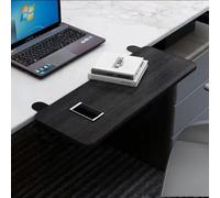 Grand plateau de clavier pliable à clipser pour bureau assis-debout - 70 x 20 cm - Extension de bureau réglable pour clavier et plateau de souris - Support ergonomique pour ordinateur - Design compact