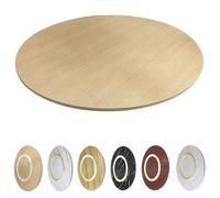 Grand plateau de service en bois de 101,6 cm - Pivotant à 360° - Décoration de table ronde - Finition bois originale - Parfait pour recevoir et servir - 100 cm