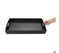 Grand plateau de service (H)70 x (L)510 x (P)350 mm en bambou noir