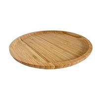 Grand plateau de service rond en bambou de 30 cm pour thé, café, nourriture, décoration de la maison