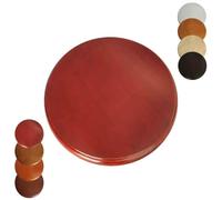 Grand plateau de service rond en bois Lazy Susan de 91,4 cm pour cuisine et salle à manger, plateau de service rotatif marron rougeâtre, parfait pour le divertissement et la présentation des aliments