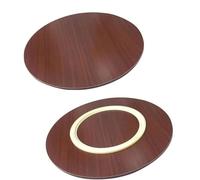 Grand plateau de service rotatif for table à manger (24", 32", 40"), plateau tournant rond en bois massif, plateau de service rotatif en bois for cuisine de restaurant(Walnut,70cm(28inch))