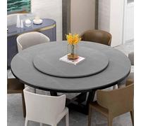 Grand plateau de service rotatif pour table de salle à manger, plateau tournant en marbre avec motif dalle de roche, centre de table rond pour cuisine et table