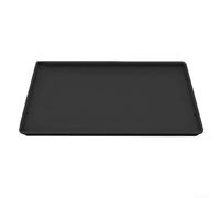 Grand plateau d'égouttement en silicone antidérapant pour stations d'expresso pour éviter de glisser et d'attraper les déversements Facile à nettoyer Noir 40 x 50 cm
