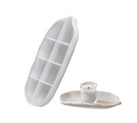 Grand plateau en silicone multi-usages en forme de feuille pour ajouter de la chaleur portable pour les réunions à la maison et les cafés