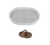 Grand plateau ovale multifonction en silicone pour ajouter de la chaleur, portable pour les réunions à la maison et les cafés. Silicone souple