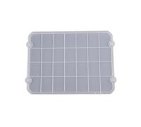 Grand plateau rectangulaire en résine de cristal - Moule en silicone - Poignée dorée - Accessoires de bijoux