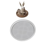 Grand plateau rond multifonction en silicone pour ajouter de la chaleur, portable pour les réunions à la maison et les cafés. Silicone souple