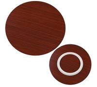 Grand Plateau Tournant En Bois 50 60 70 80 90cm Rond Plaque De Service Rotatif Table À Manger Plateau De Service Assiette De Service 360° Rotative Plateau Pivotant À Rotation(Teak,24in/60cm)