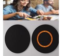 Grand plateau tournant en bois for table à manger, plateau tournant rond blanc for comptoir de cuisine(Black,75cm/29incm)