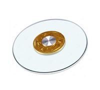Grand plateau tournant en verre trempé de 76,2 cm - Plateau de service rond robuste pour table de salle à manger - Plaque pivotante transparente pour un service et un divertissement faciles